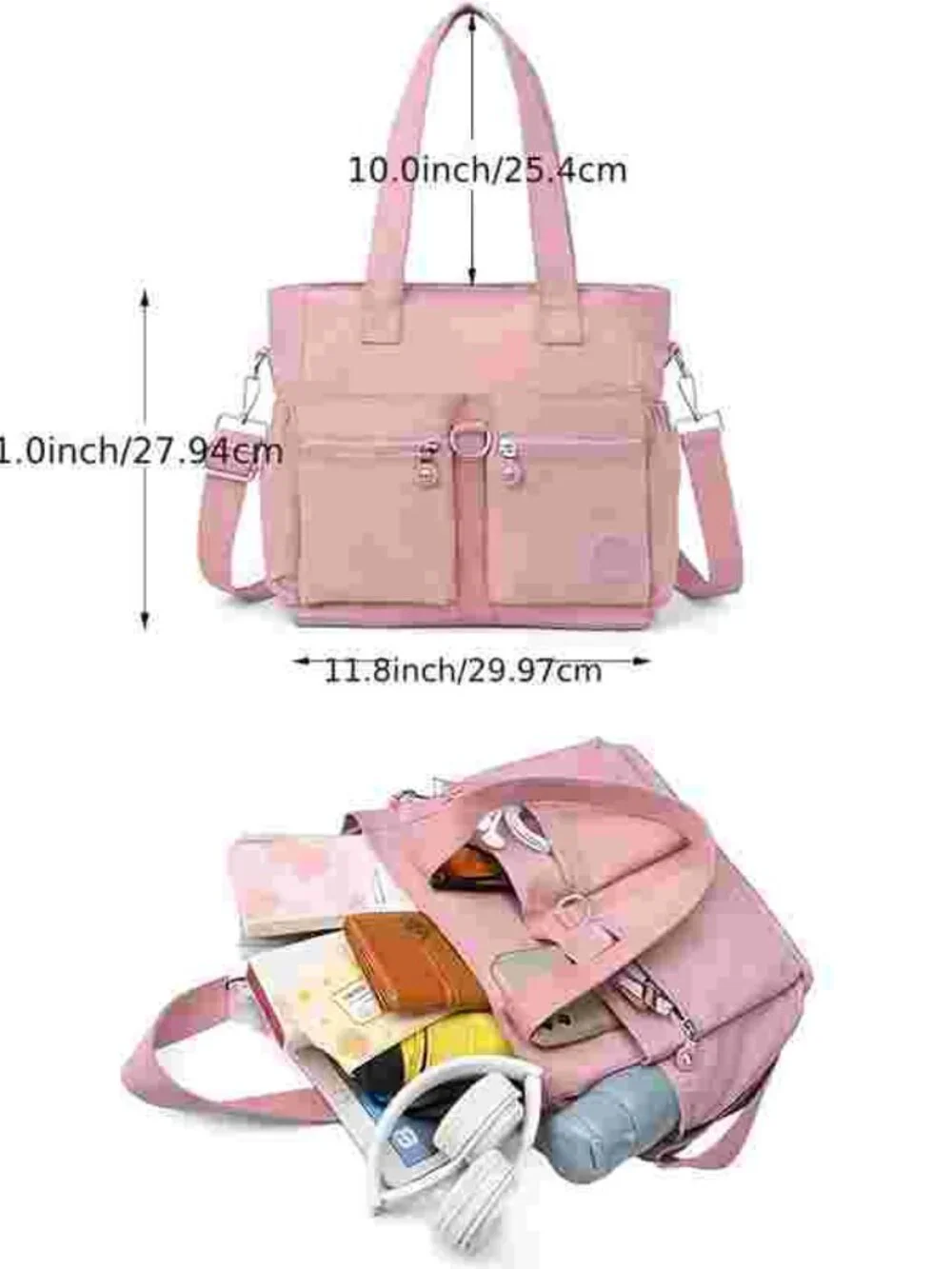 Casual Large Capacity Messenger Bag with Adjustable Strap
